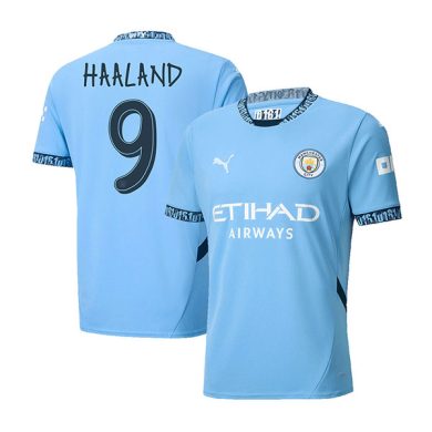 UCL-2024-2025-Manchester-City-HAALAND-9-Home-Soccer-Jersey