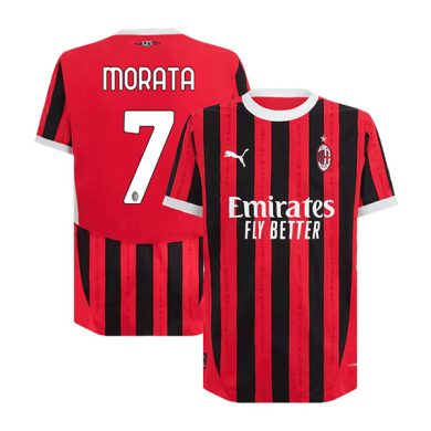 2024-2025-AC-Milan-MORATA-7-Home-Soccer-Jersey