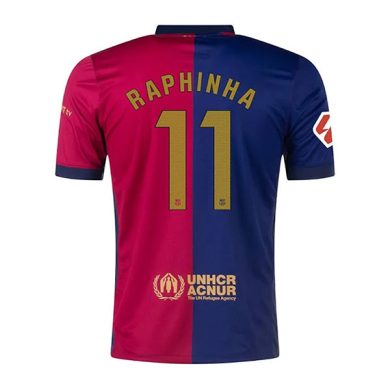 2024-2025-Barcelona-RAPHINHA-11-Home-Soccer-Jersey