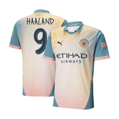 UCL-2024-2025-Manchester-City-HAALAND-9-Fourth-Soccer-Jersey