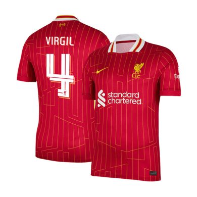 UCL-2024-2025-Liverpool-VIRGIL-4-Home-Soccer-Jersey