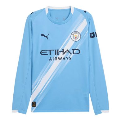 2025-2026-Manchester-City-Home-Long-Sleeve-Soccer-Jersey