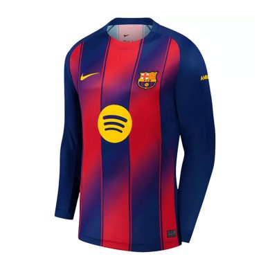 2025-2026-Barcelona-Home-Long-Sleeve-Soccer-Jersey