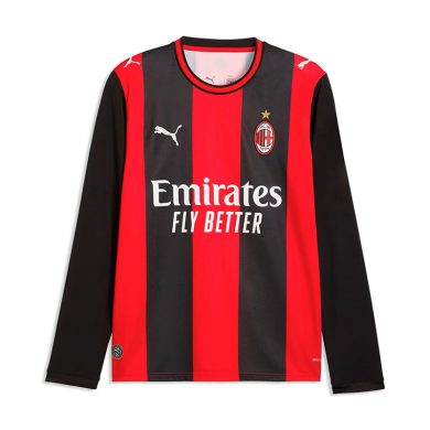2026-2027-AC-Milan-Home-Long-Sleeve-Soccer-Jersey